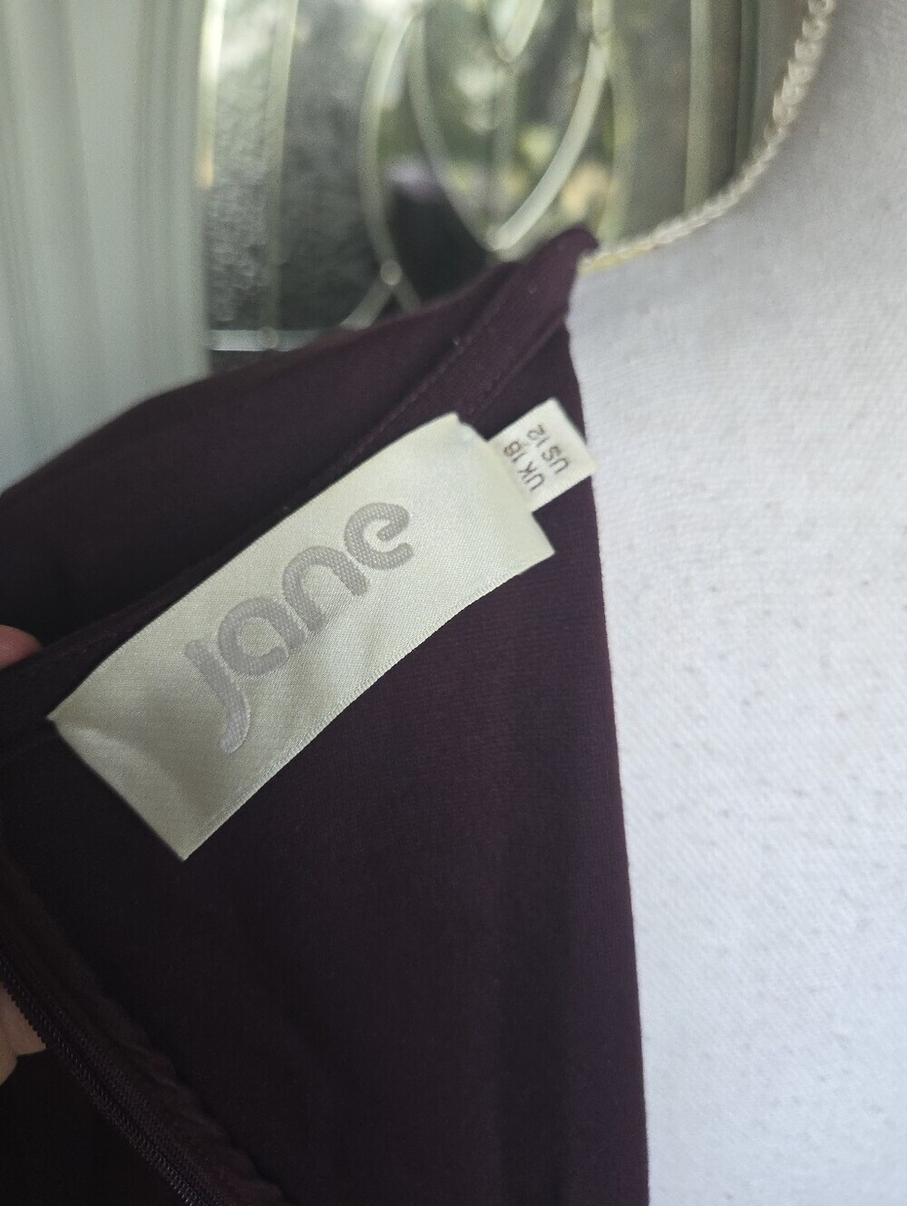 Jane Sadie Pencil Dress Damson - Picture 6 of 8